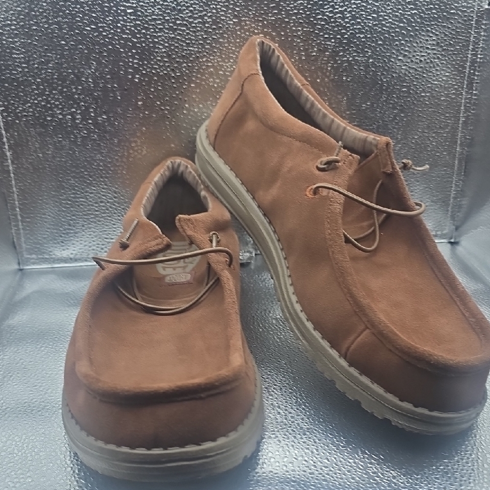 Hey Dude Brown Suede Casual Slip-On Loafers